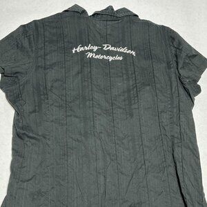 Black Womens Harley-Davidson button up